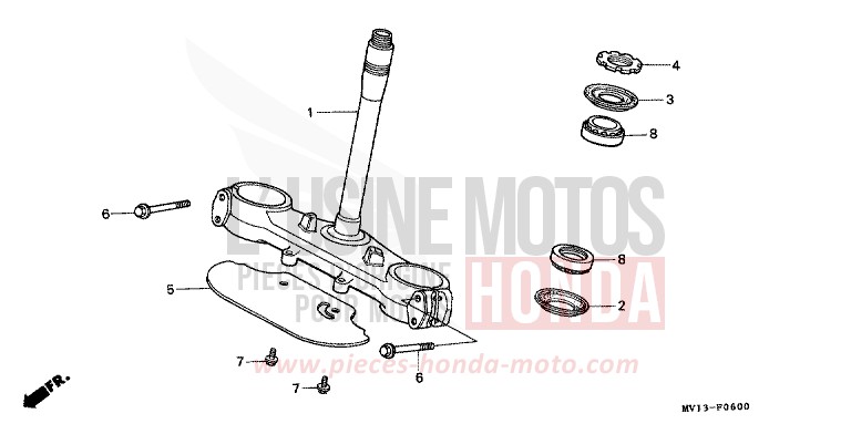 LENKSCHAFT von Africa Twin 750 FROLIDA BLUE (PB182G) von 1990